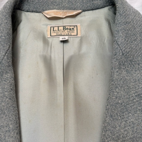 Vintage LL Bean Mint Green Wool One Button Blazer Suit Jacket Size 10 - Picture 7 of 16